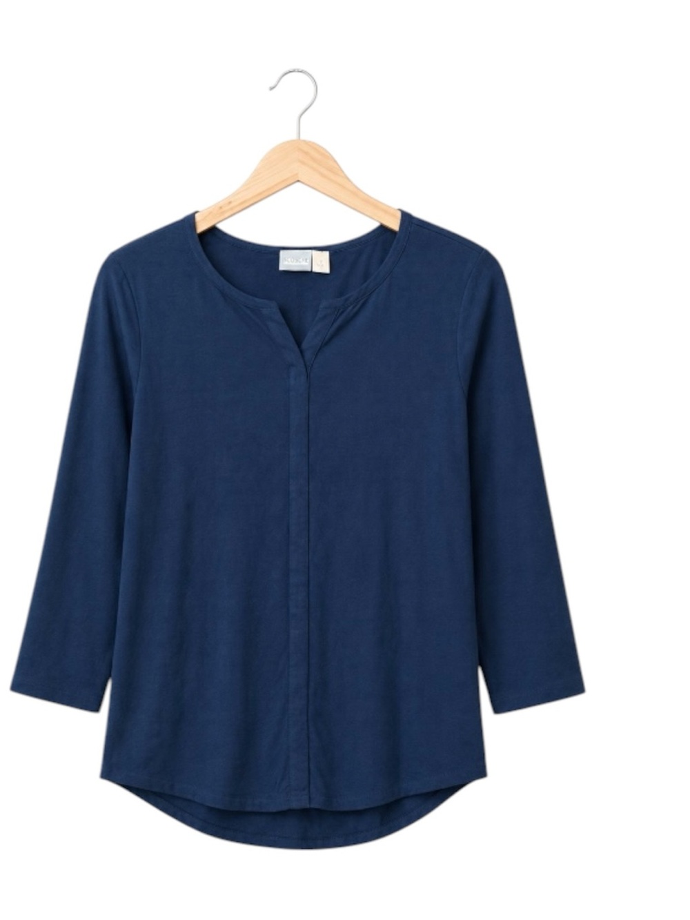 Chico’s 3/4 Sleeve Navy Cotton Top